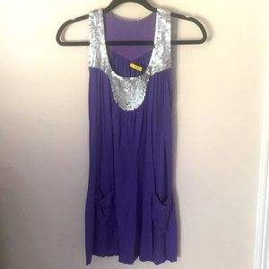 Sequins embroidered dress